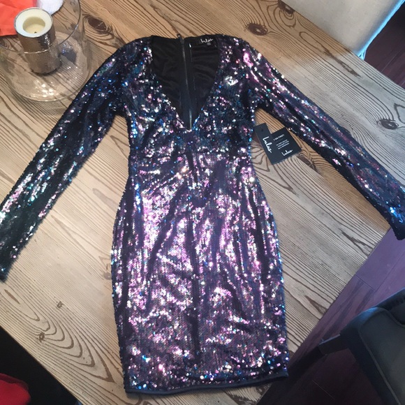 {Lulus} multicolor sequin dress - Picture 2 of 5